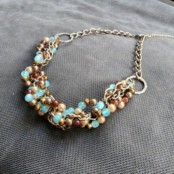 Claire's Colorful Beaded Gold Toned Adjustable Necklace - Picture 3 of 13